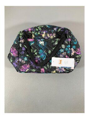 Lug Jive Bloom Black Quilted Convertible Crossbody Bag - Tropical Pattern, Safe